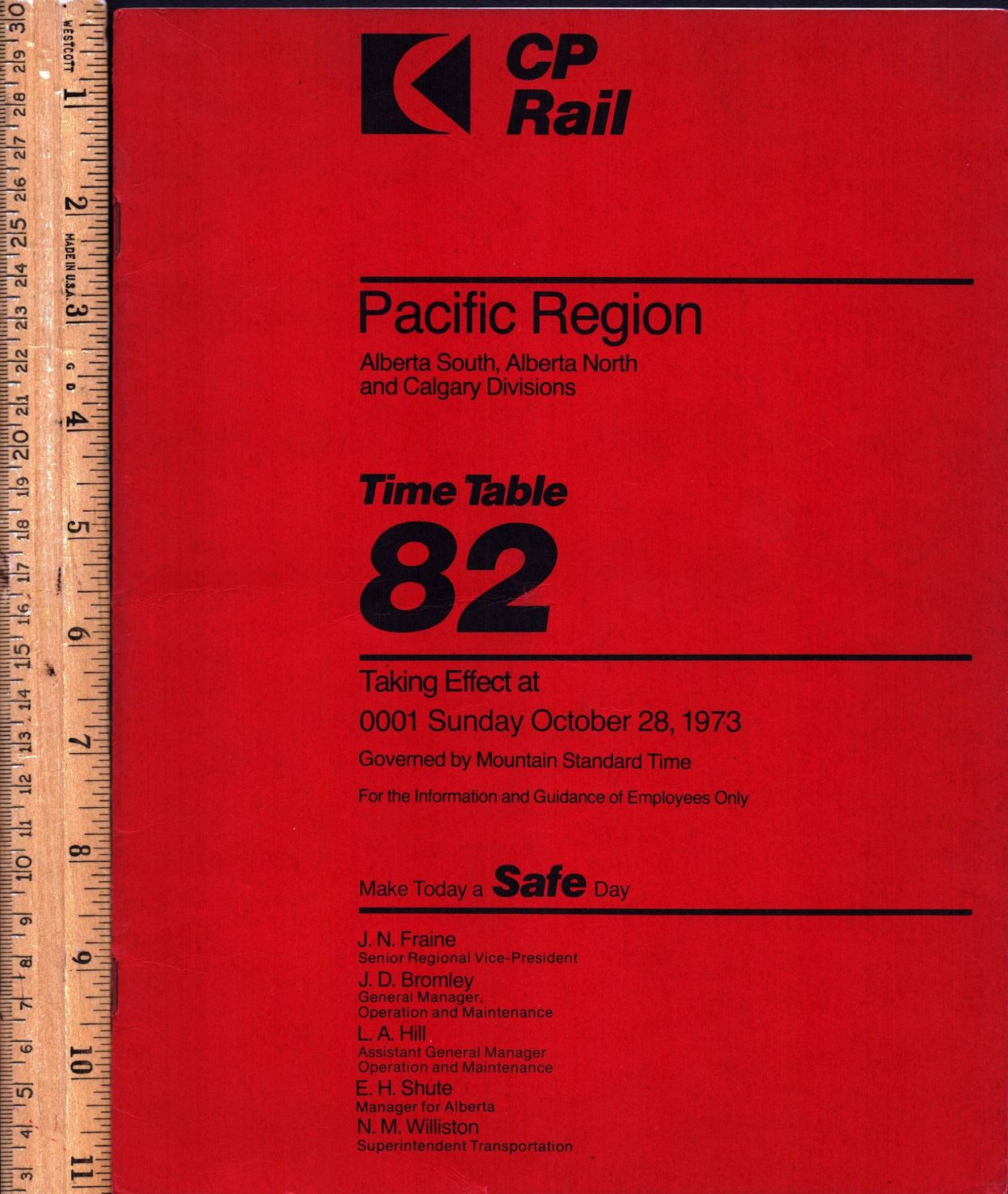 CP Rail Alberta South, Alberta North and Calgary Divisions 1973