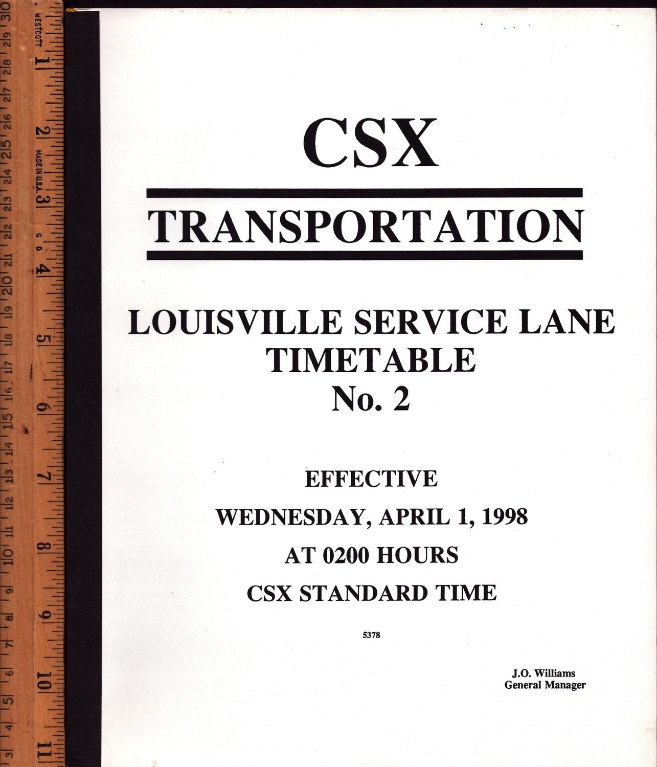 CSX Louisville Service Lane 1998