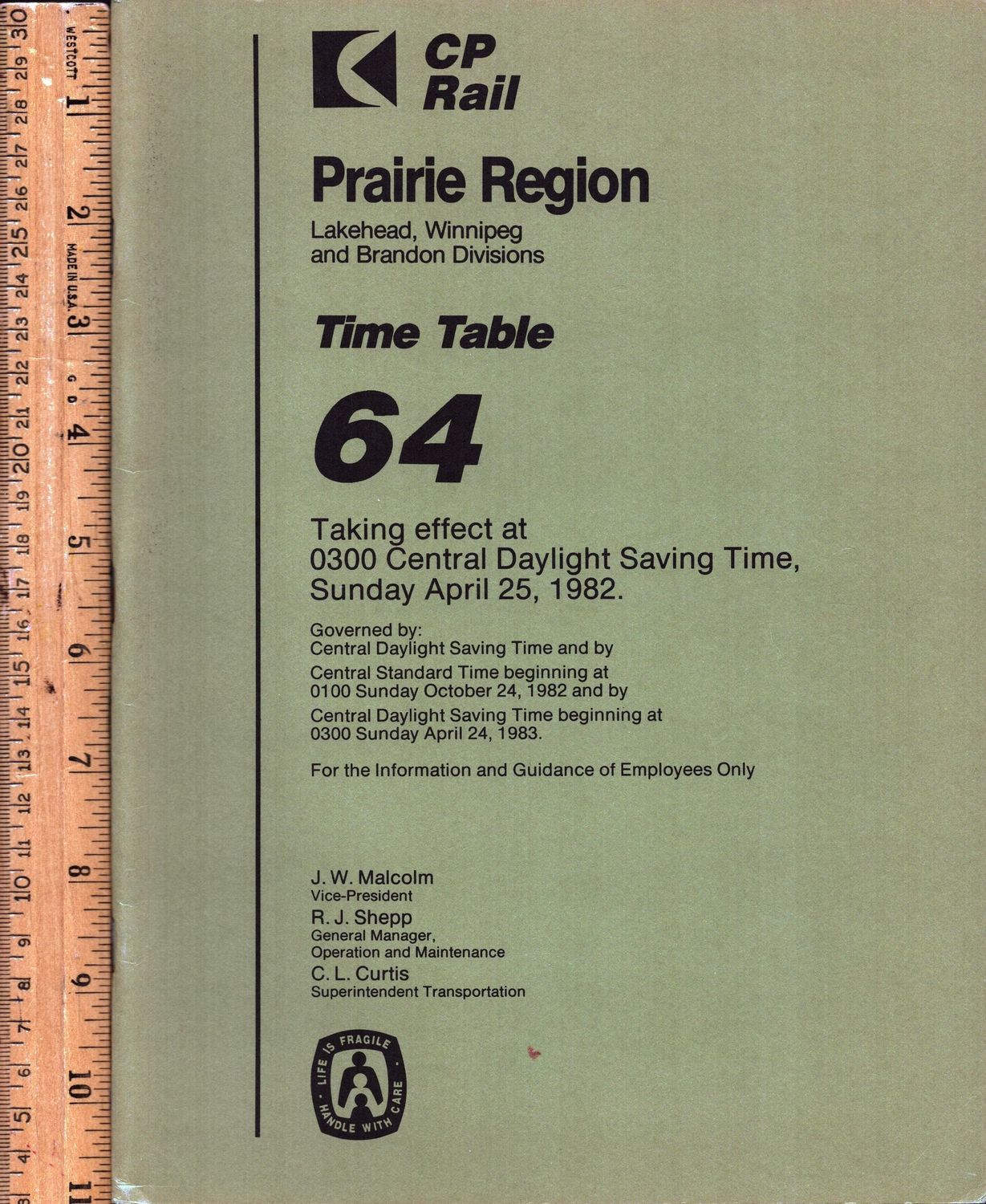 CP Rail Lakehead, Winnipeg and82 Brandon Divisions 19