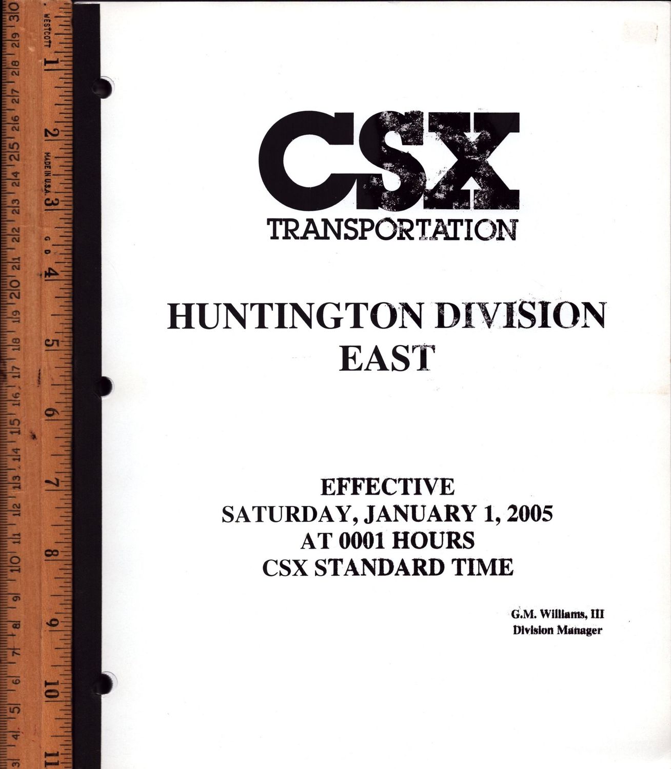 CSX Huntington Division East 2005