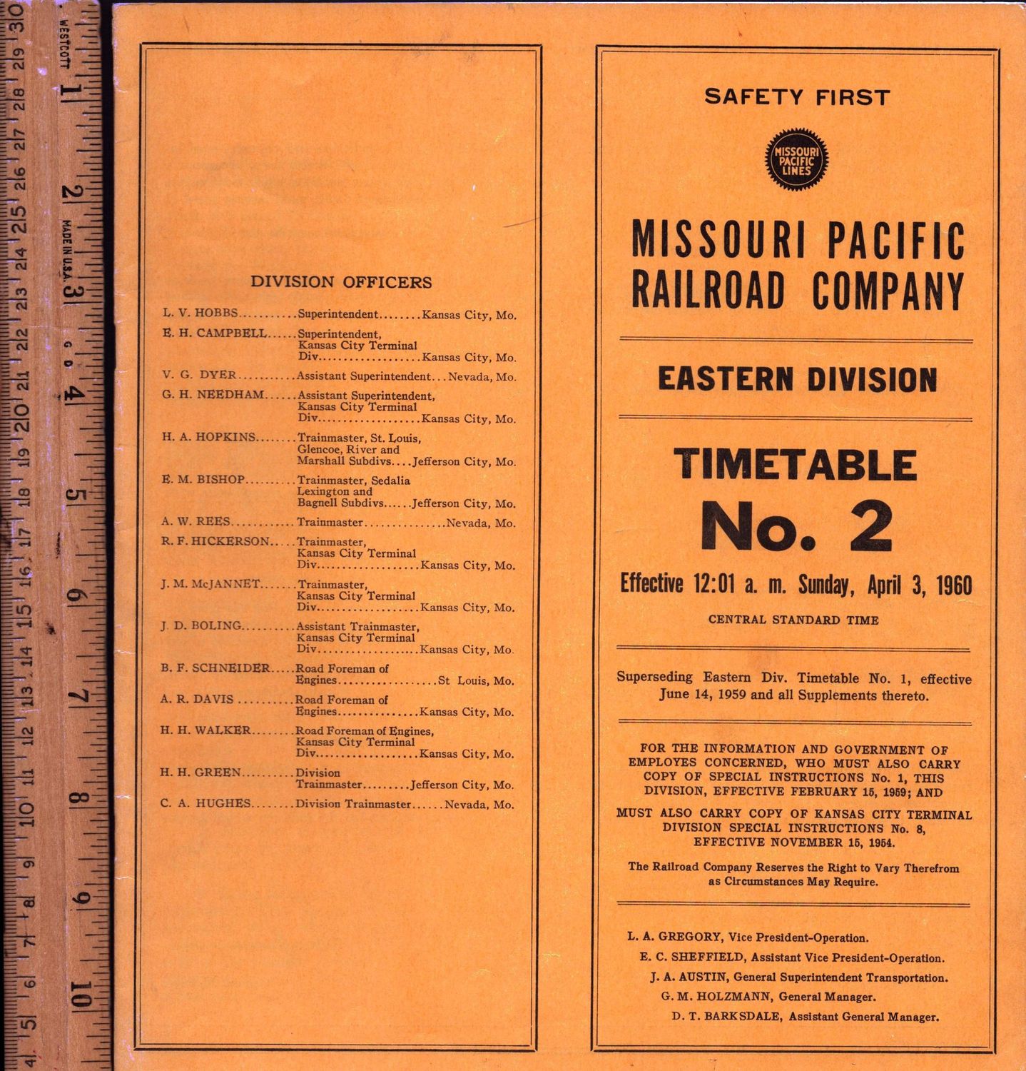 Missouri Pacific Eastern Division 1960