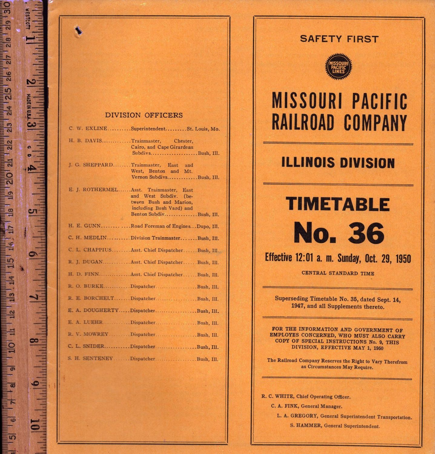 Missouri Pacific Illinois Division 1950