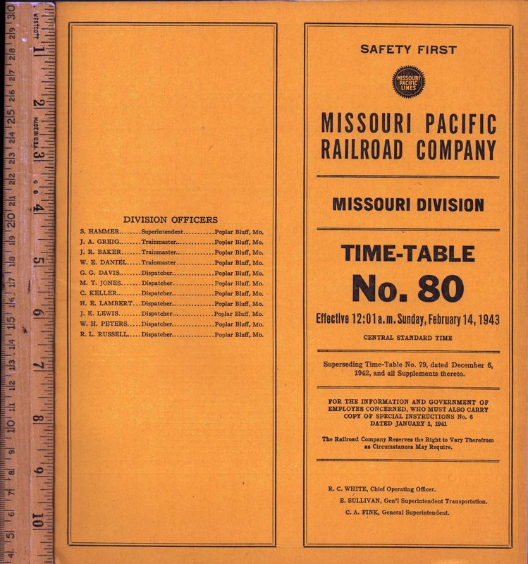 Missouri Pacific Missouri Division 1943
