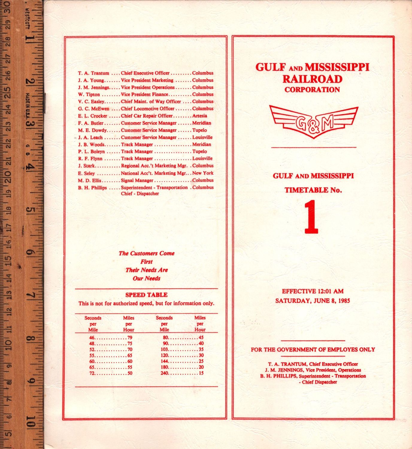 Gulf and Mississippi Railroad 1985