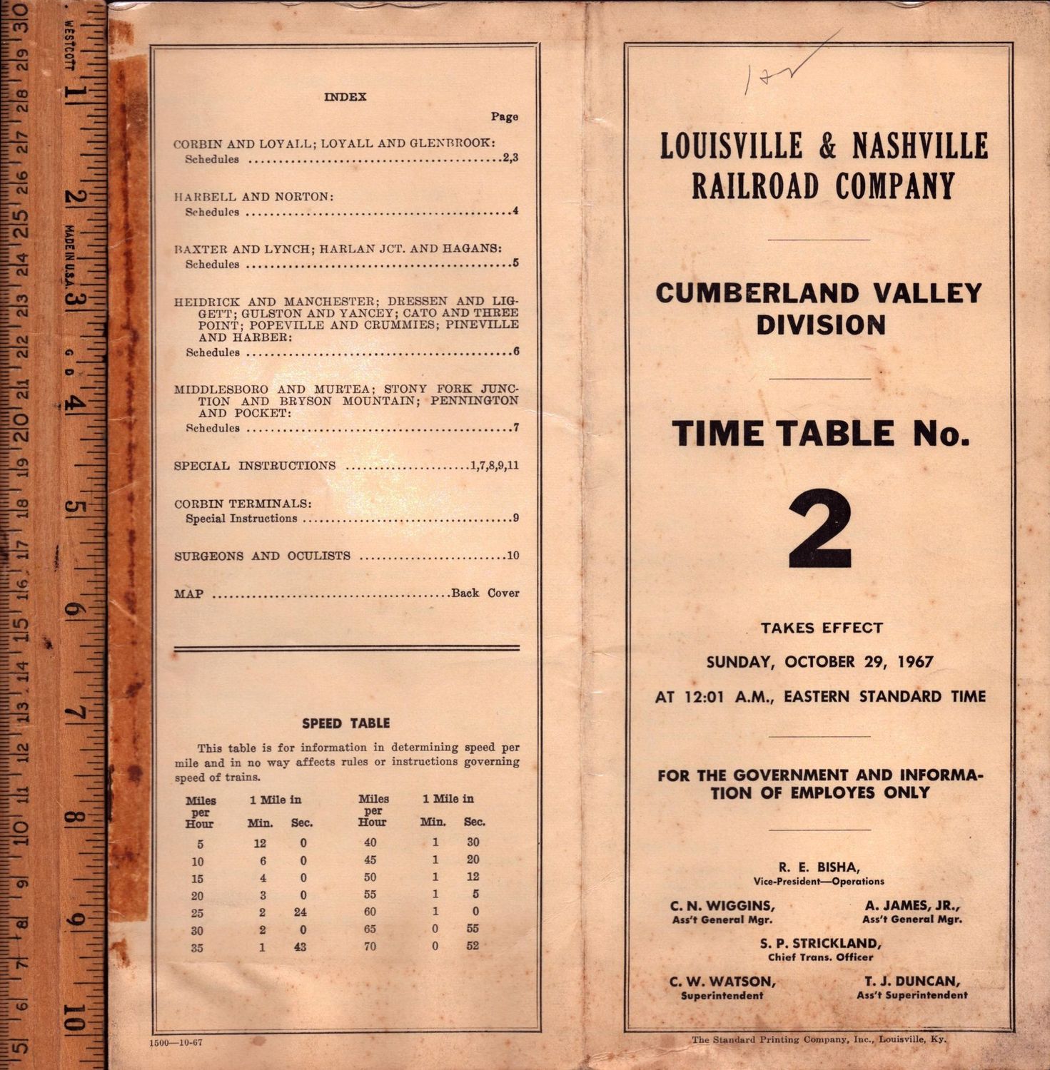 Louisville & Nashville Cumberland Valley Division 1967