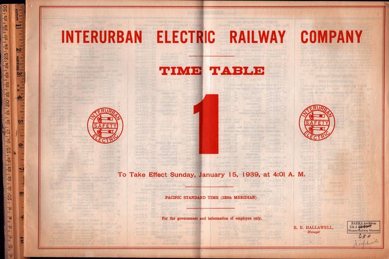 Interurban Electric Railway 1939