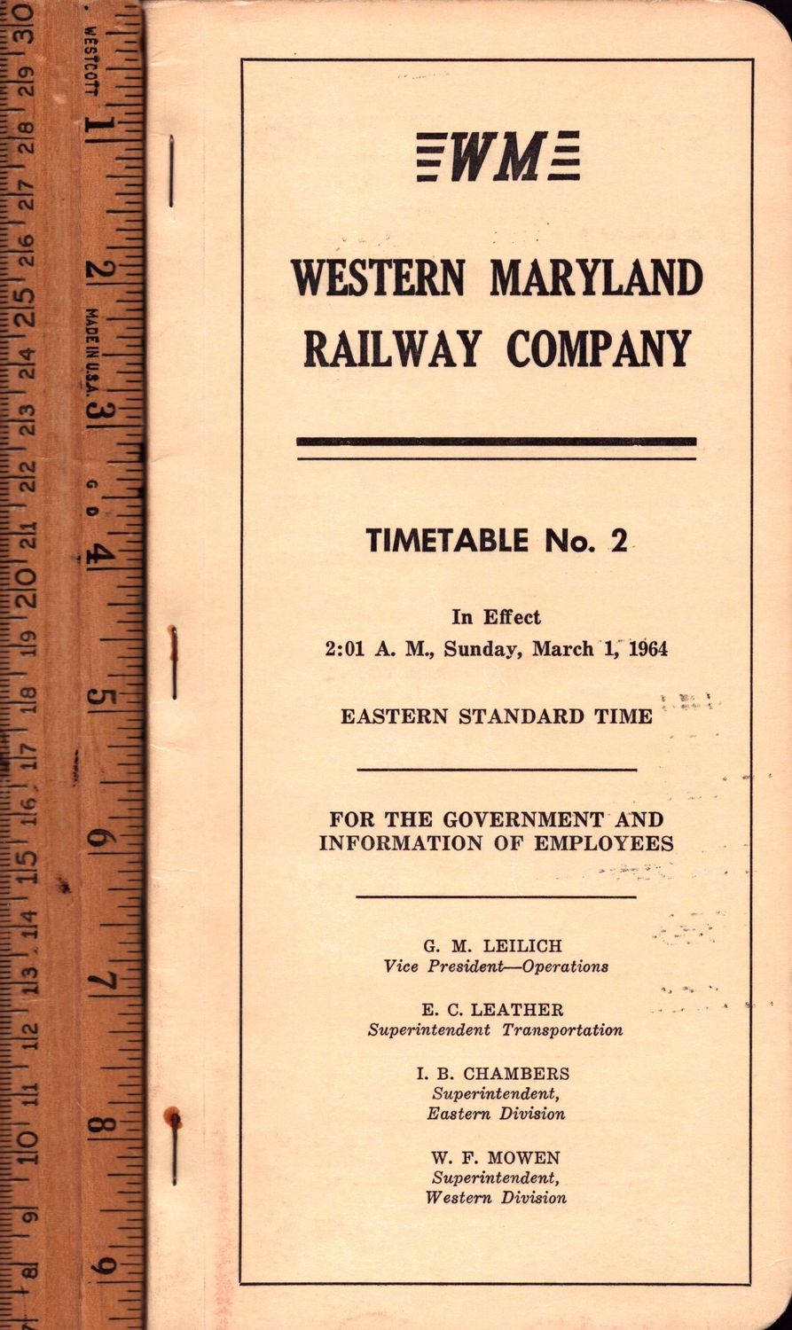 Western Maryland Railway 1964