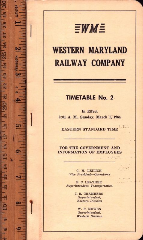 Western Maryland Railway 1964