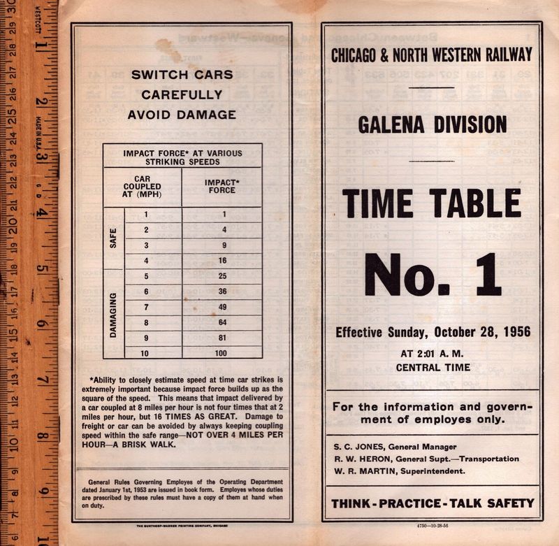 Chicago & North Western Galena Division 1956