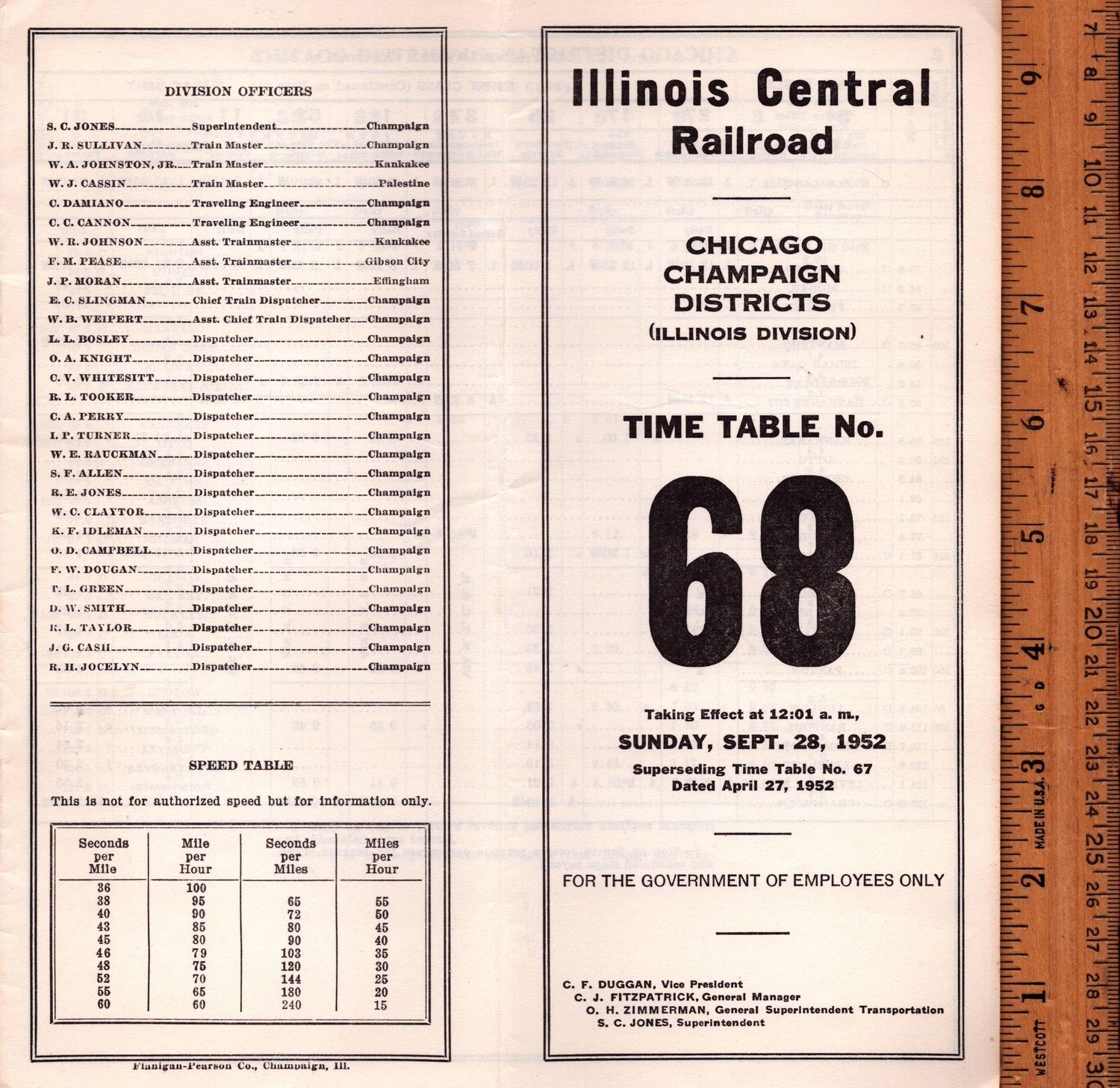 Illinois Central Illinois Division, Chicago & Champaign Districts Illinois Central Illinois Division, Chicago & Champaign Districts