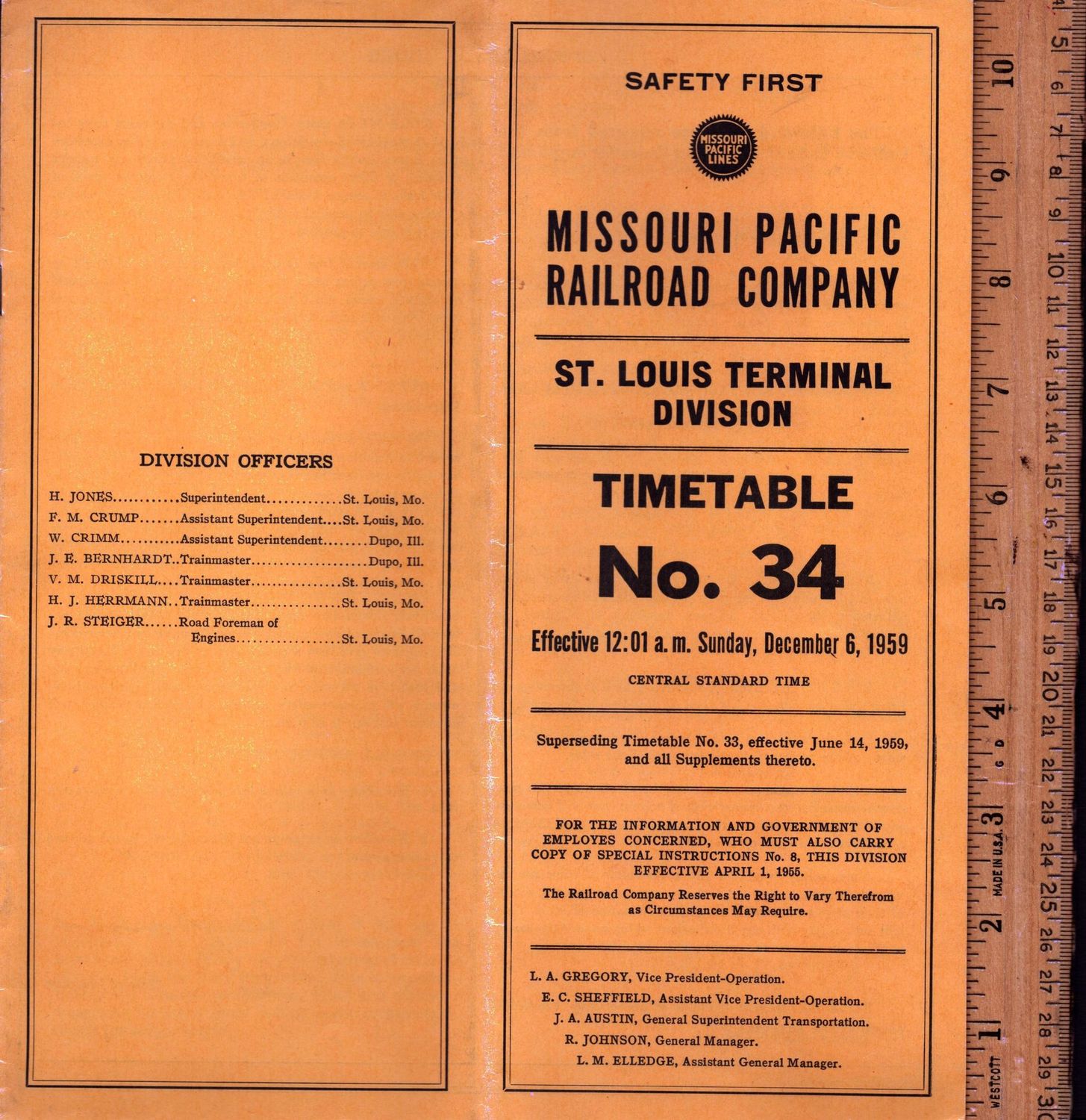 Missouri Pacific St. Louis Terminal Division 1959