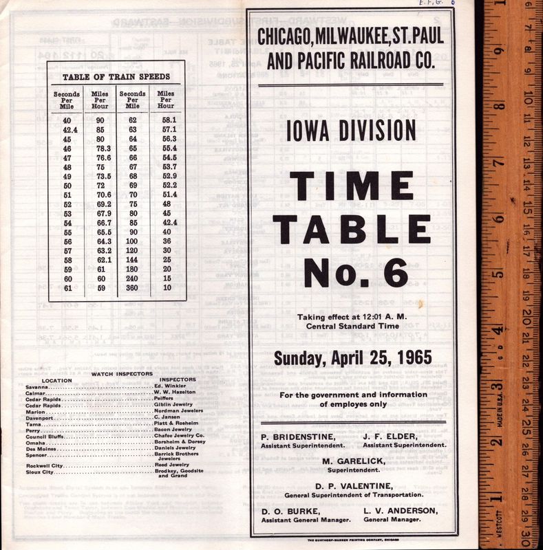 Milwaukee Road Iowa Division 1965