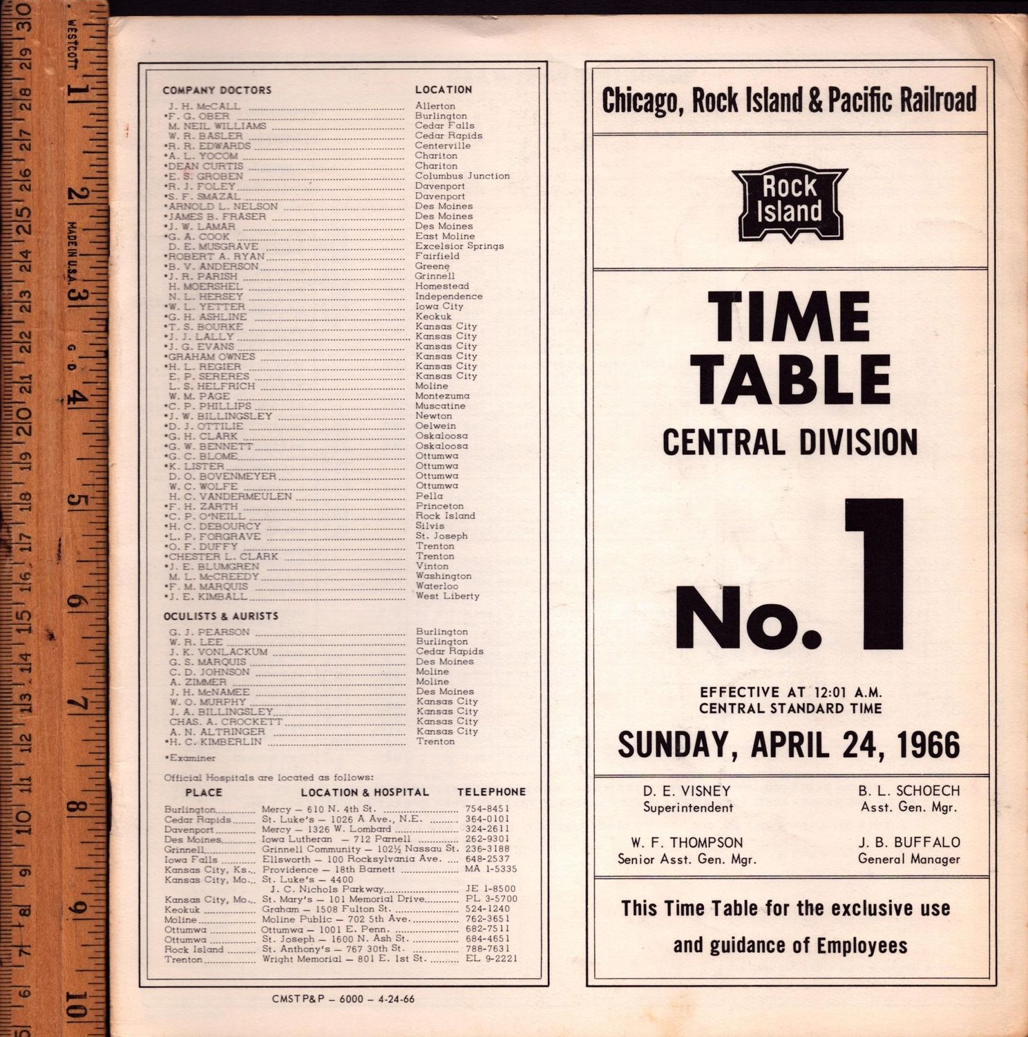 Rock Island Central Division 1966