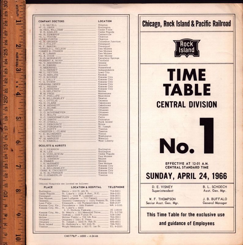 Rock Island Central Division 1966