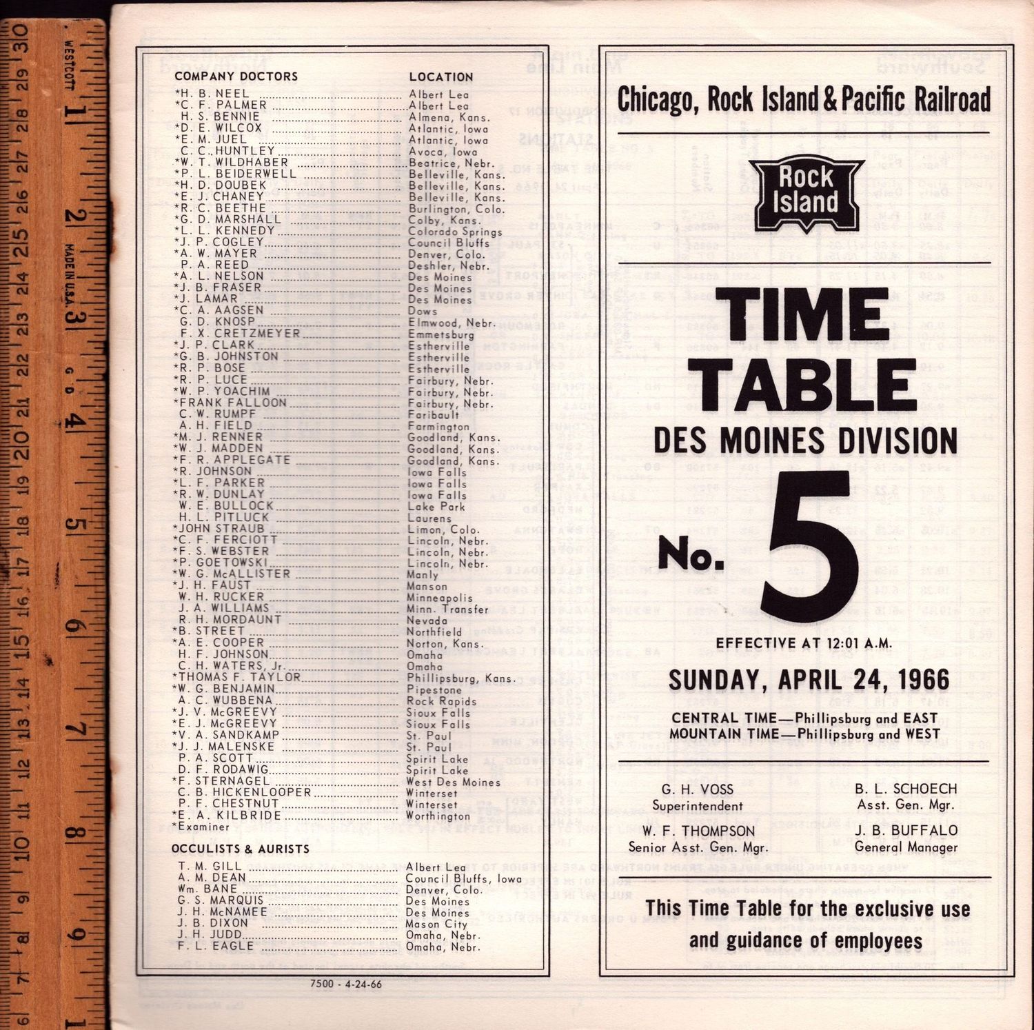Rock Island Des Moines Division 1966