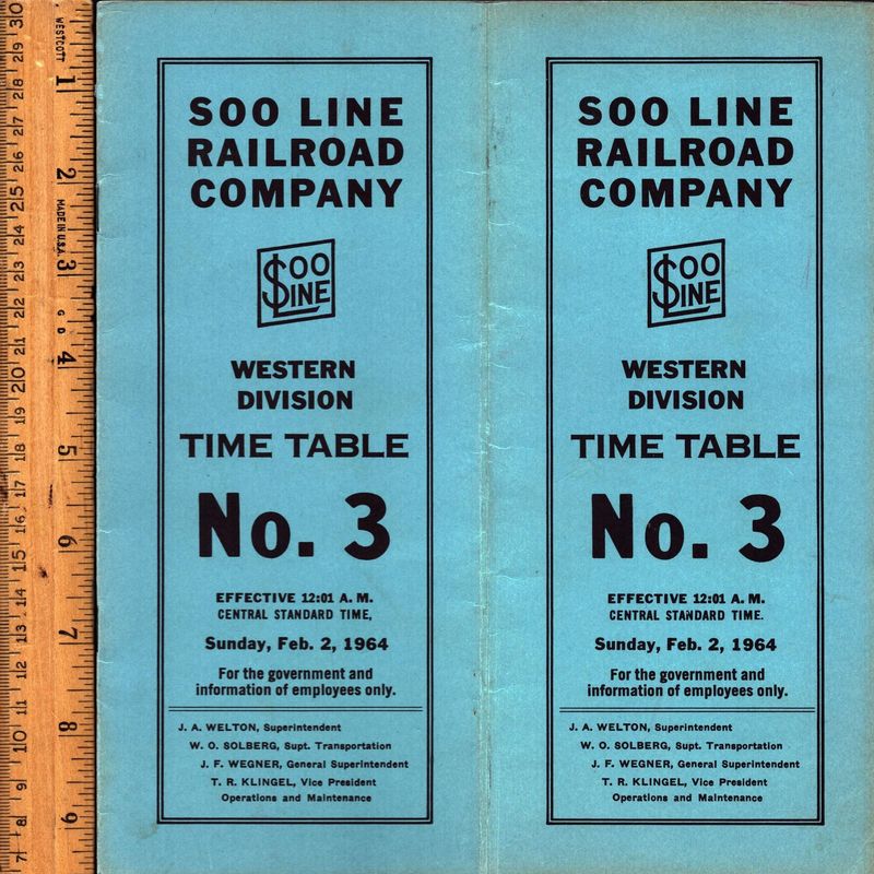 Soo Line Western Division 1964
