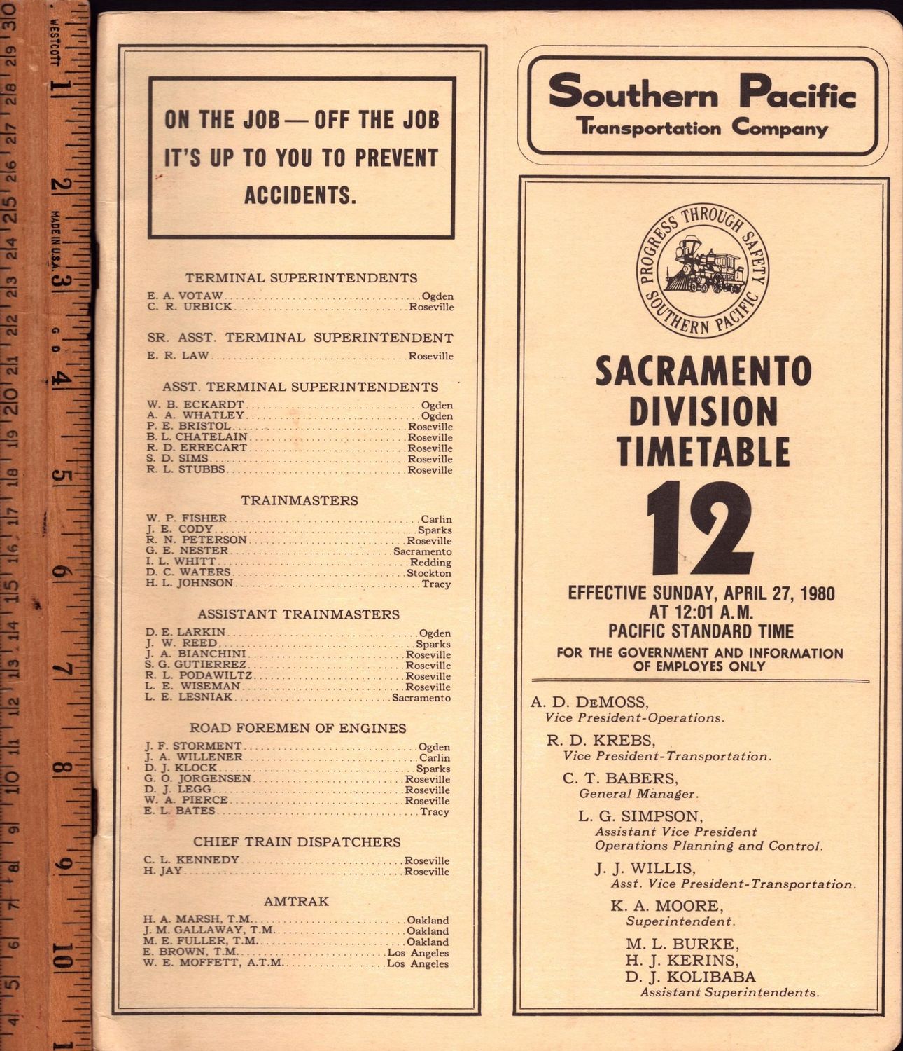 Southern Pacific Sacramento Division 1980
