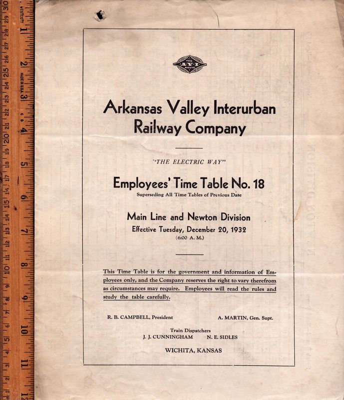 Arkansas Valley Interurban Railway 1932