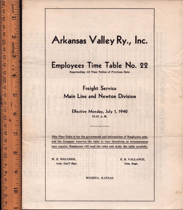 Arkansas Valley Railway 1940