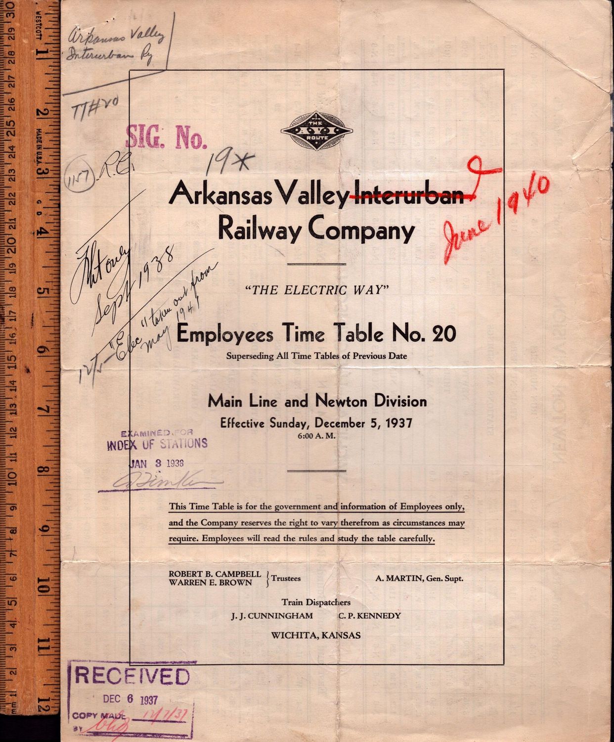 Arkansas Valley Interurban Railway 1937