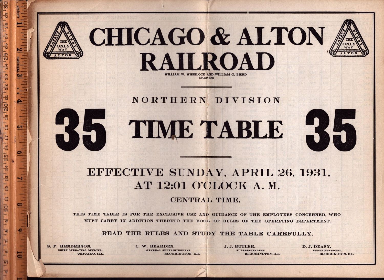 Chicago & Alton Railroad 1931