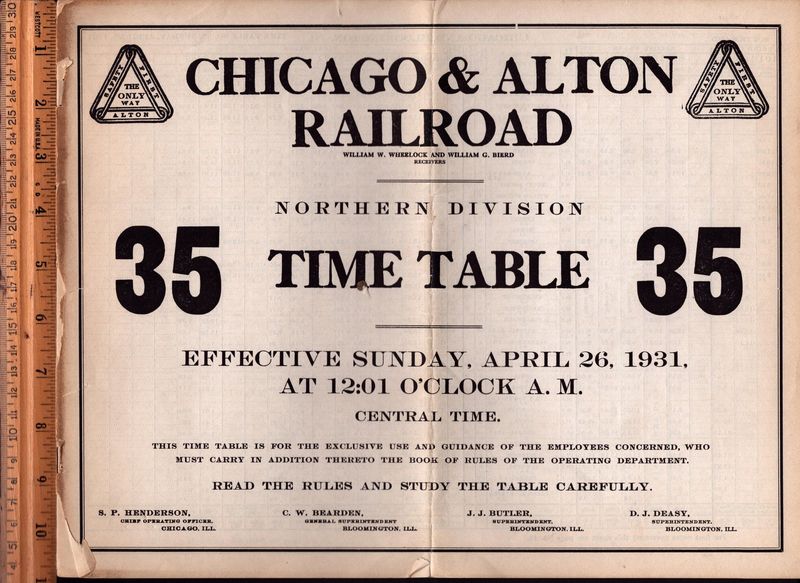 Chicago & Alton Railroad 1931