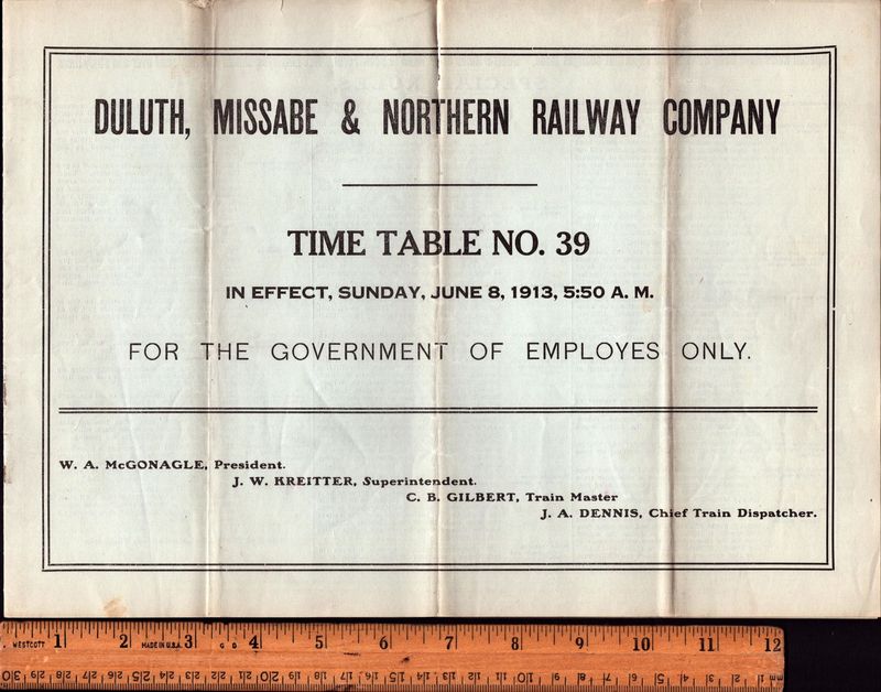 Duluth, Missabe and Northern Railway 1913