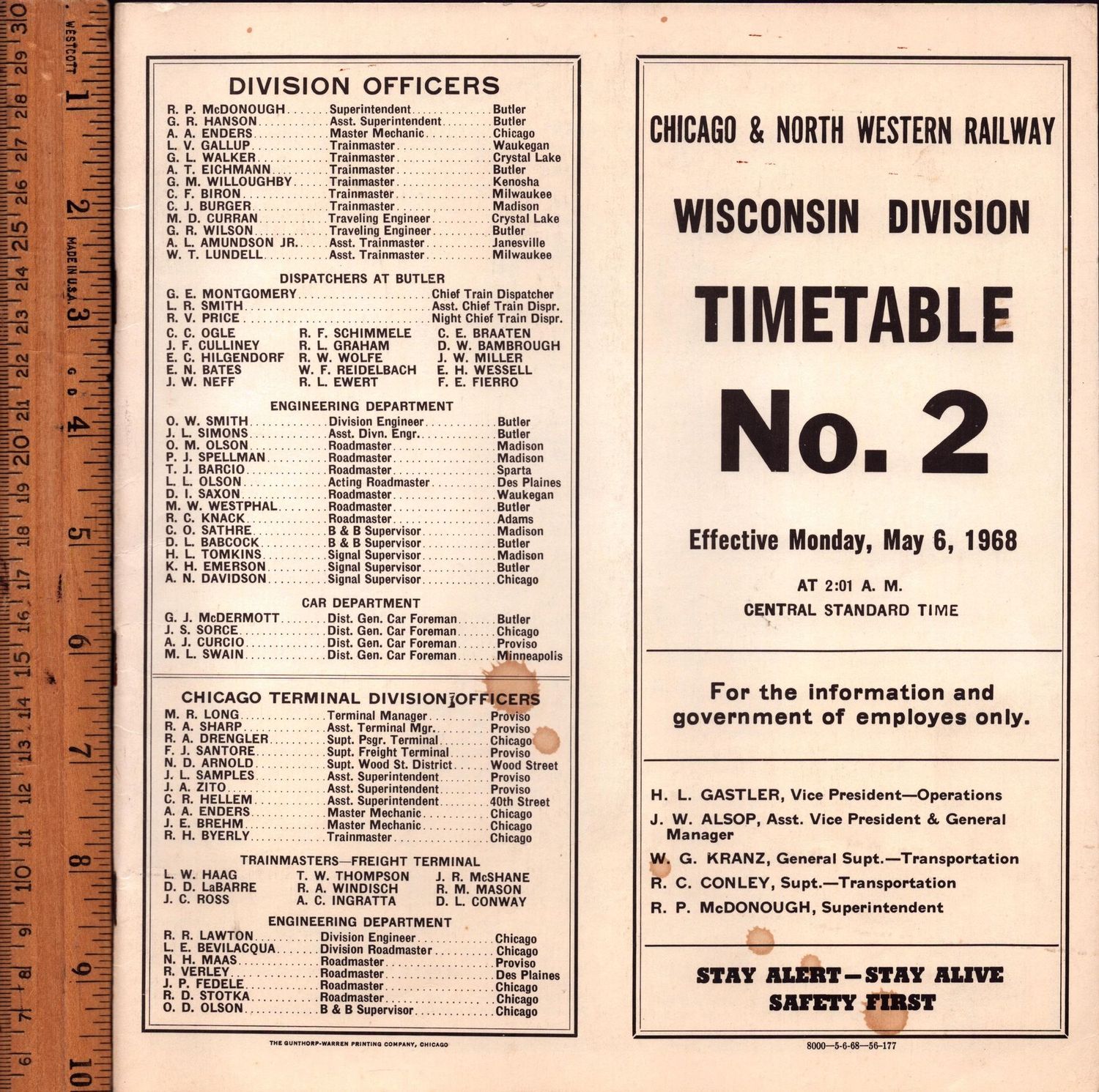 Chicago & North Western Wisconsin Division 1968