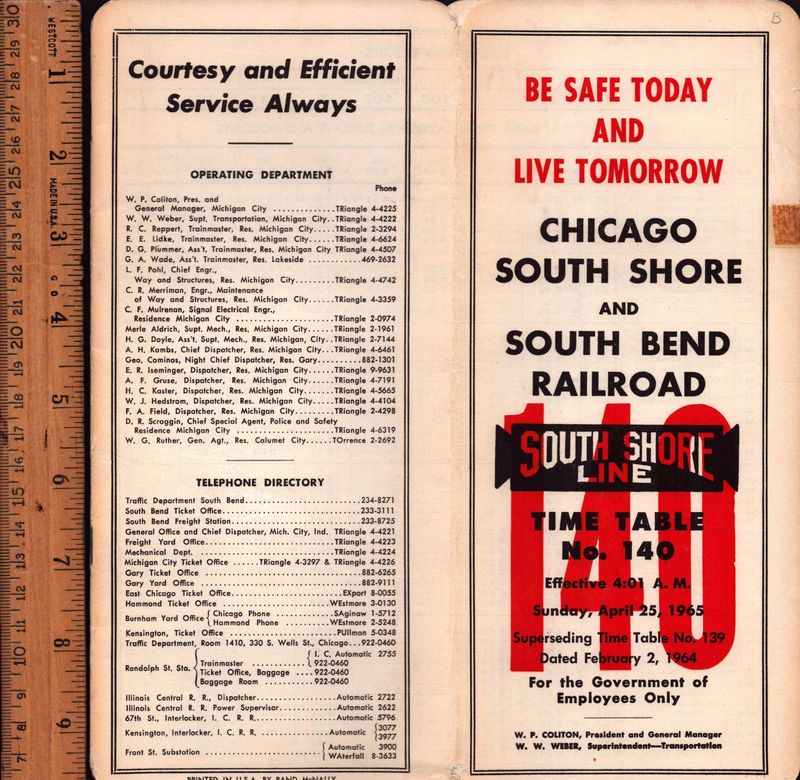 Chicago, South Shore & South Bend Railroad 1964