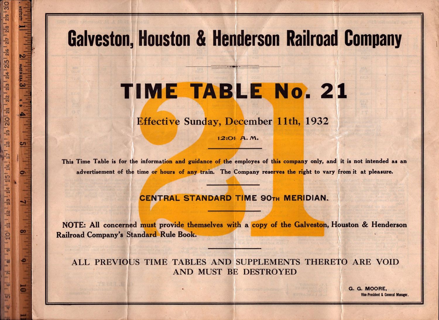 Galveston, Houston & Henderson Railroad 1932