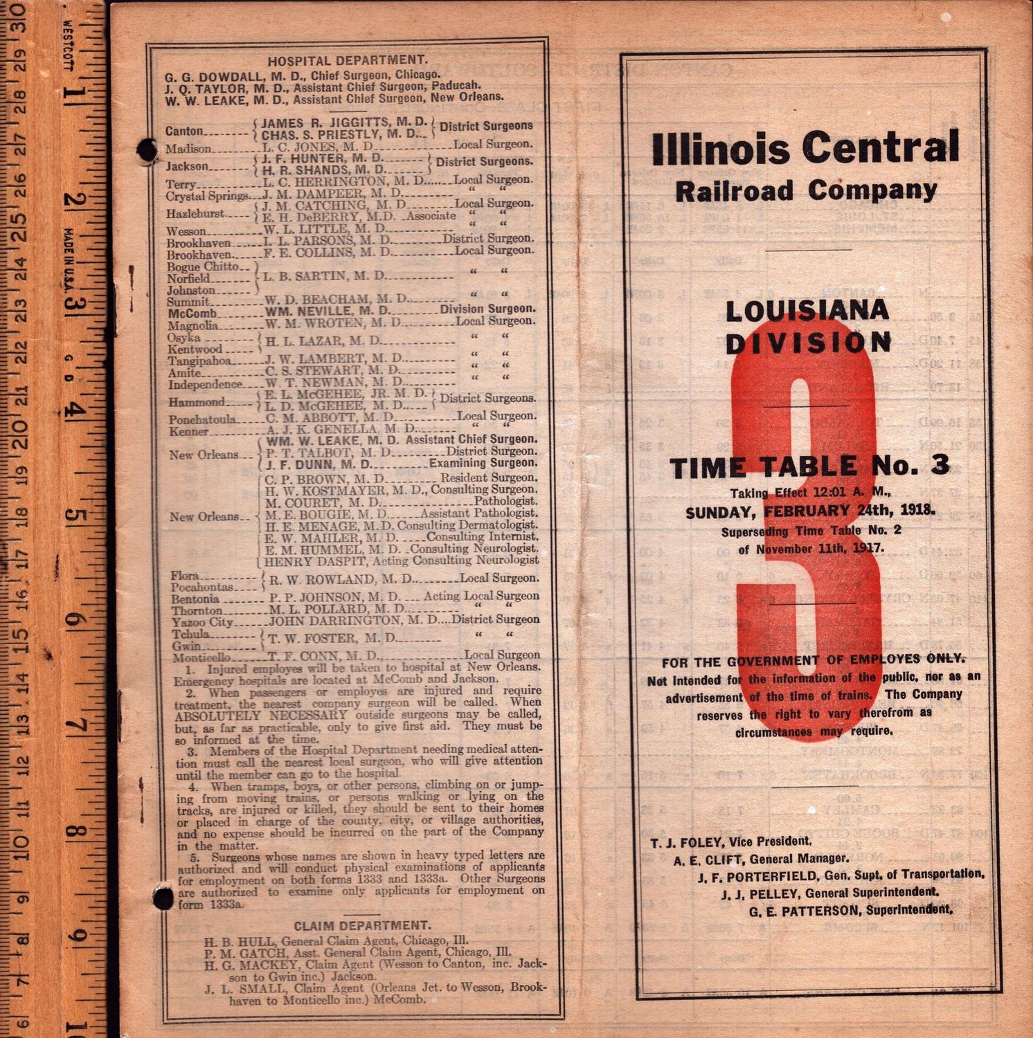 Illinois Central Louisiana Division 1918