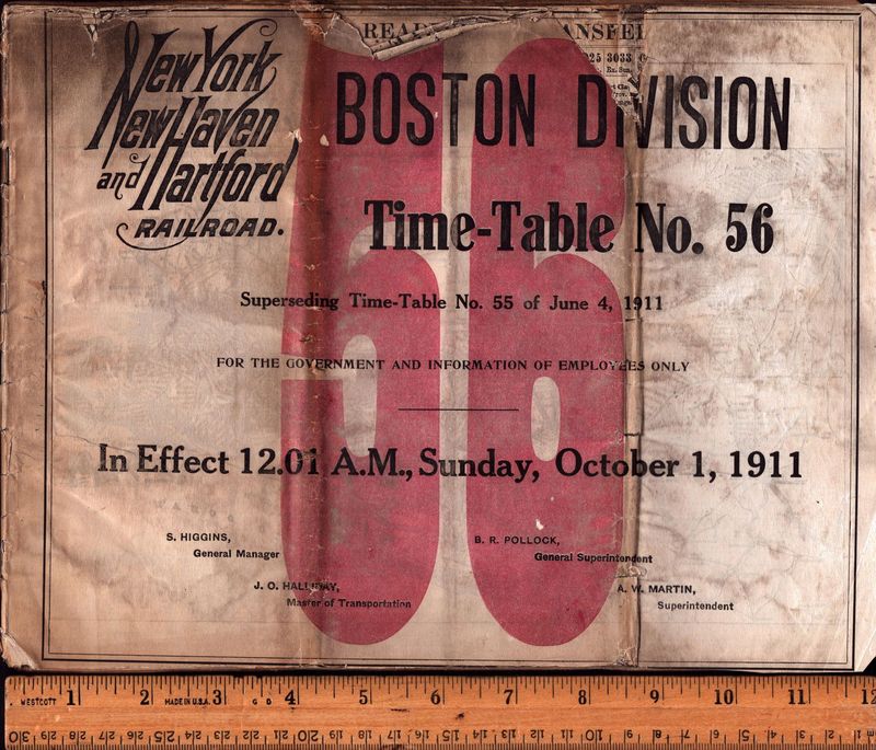 New Haven Boston Division 1911