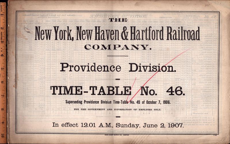 New Haven Providence Division 1906
