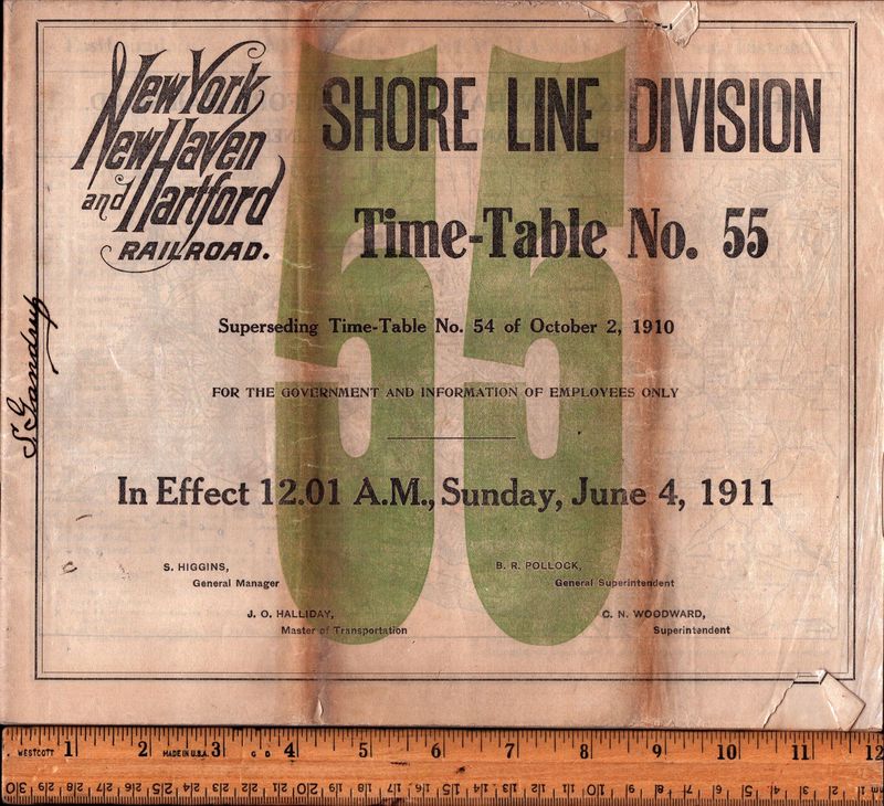 New Haven Shore Line Division 1911