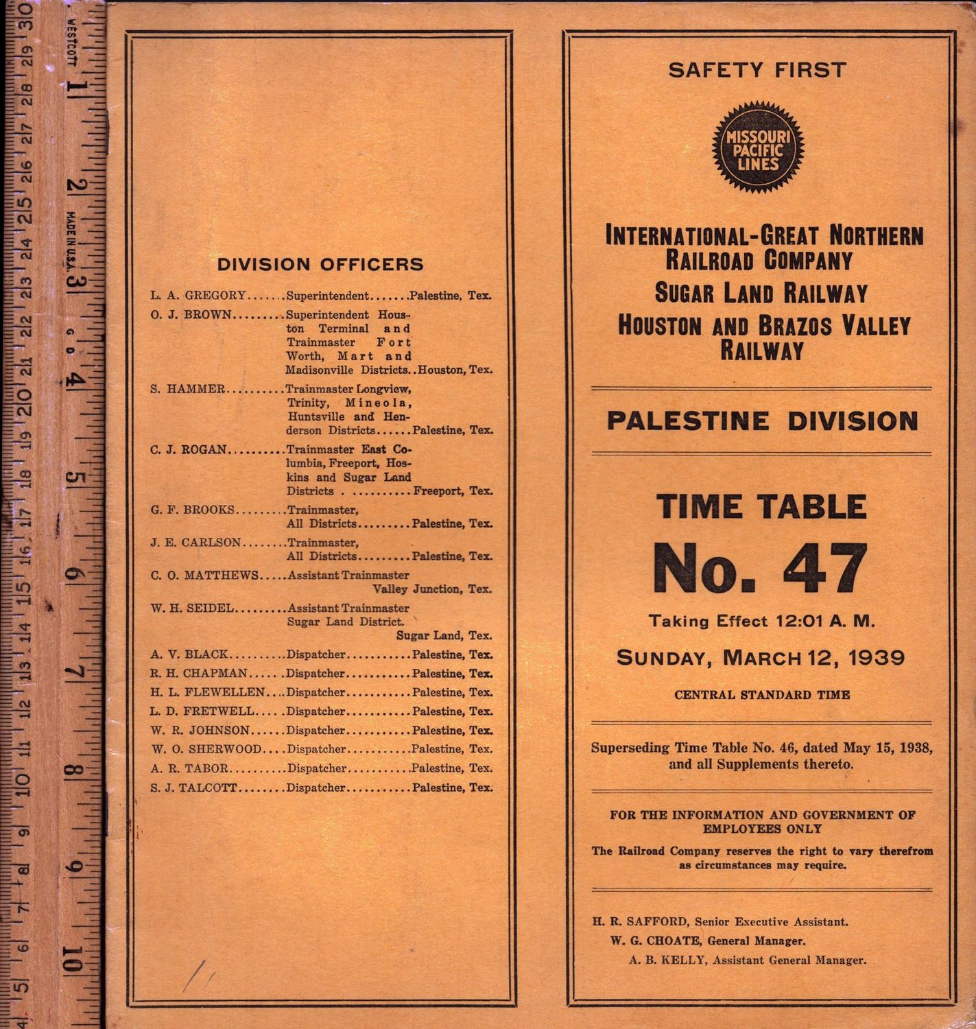 International-Great Northern Palestine Division 1939