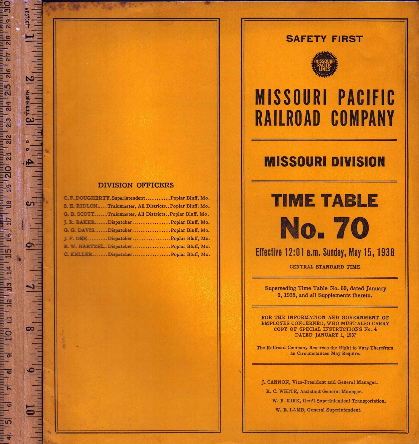 Missouri Pacific Missouri Division 1938