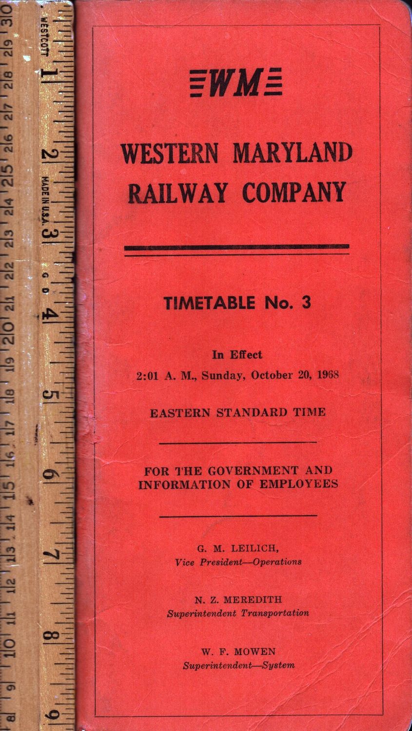 Western Maryland Railway 1968