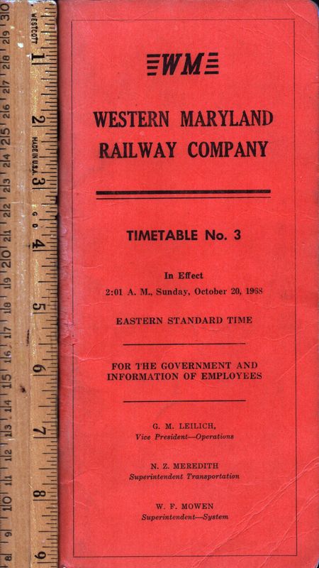 Western Maryland Railway 1968