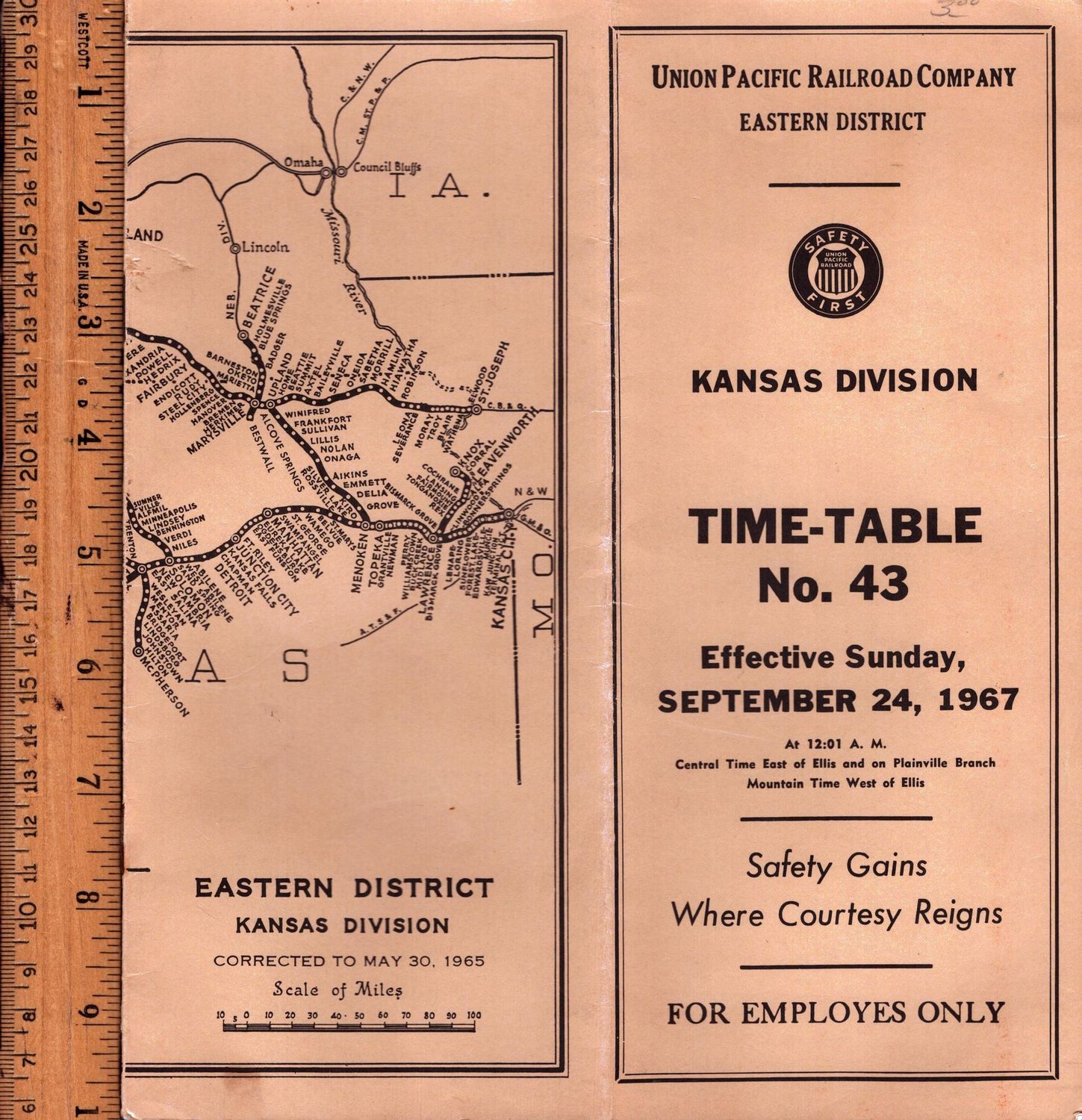 Union Pacific Kansas Division 1967
