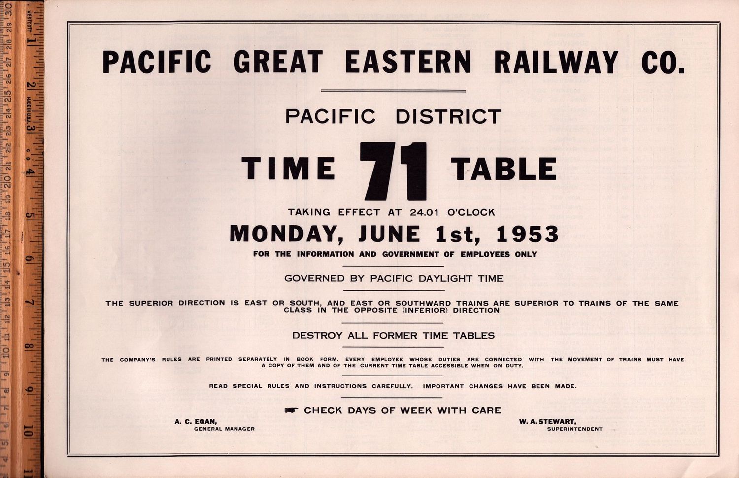 Pacific Great Eastern Railway 1953