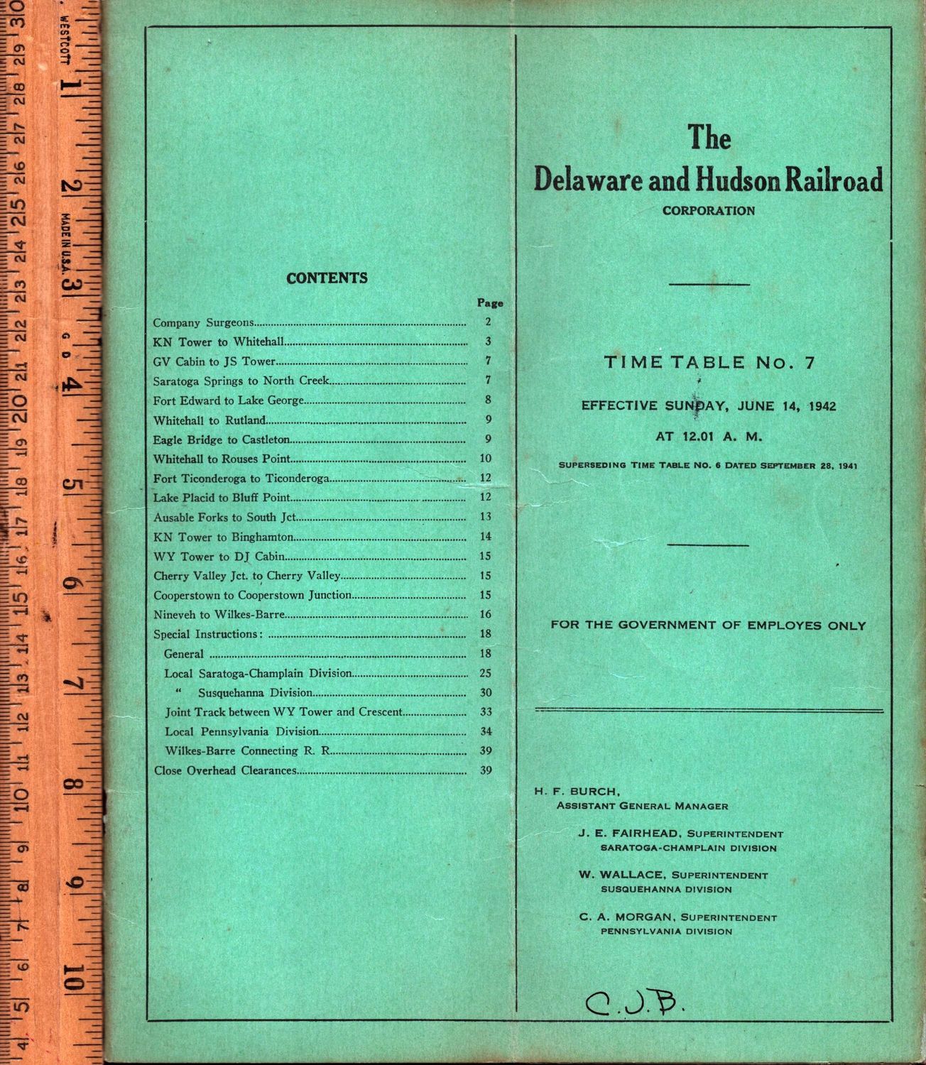 Delaware & Hudson Railroad 1942