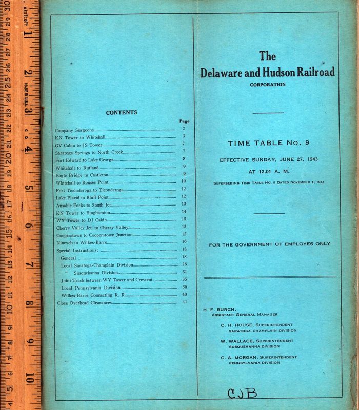 Delaware & Hudson Railroad 1943