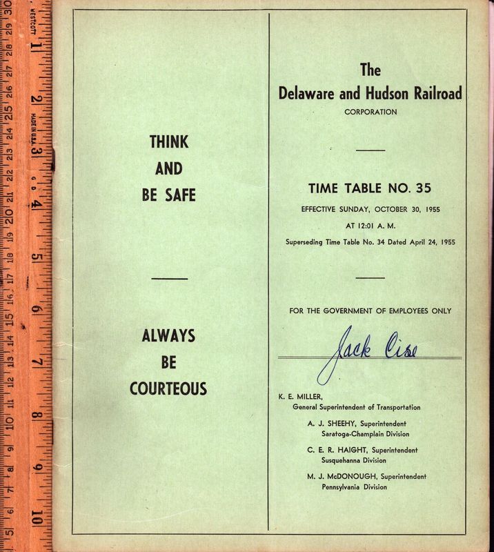 Delaware & Hudson Railroad 1955
