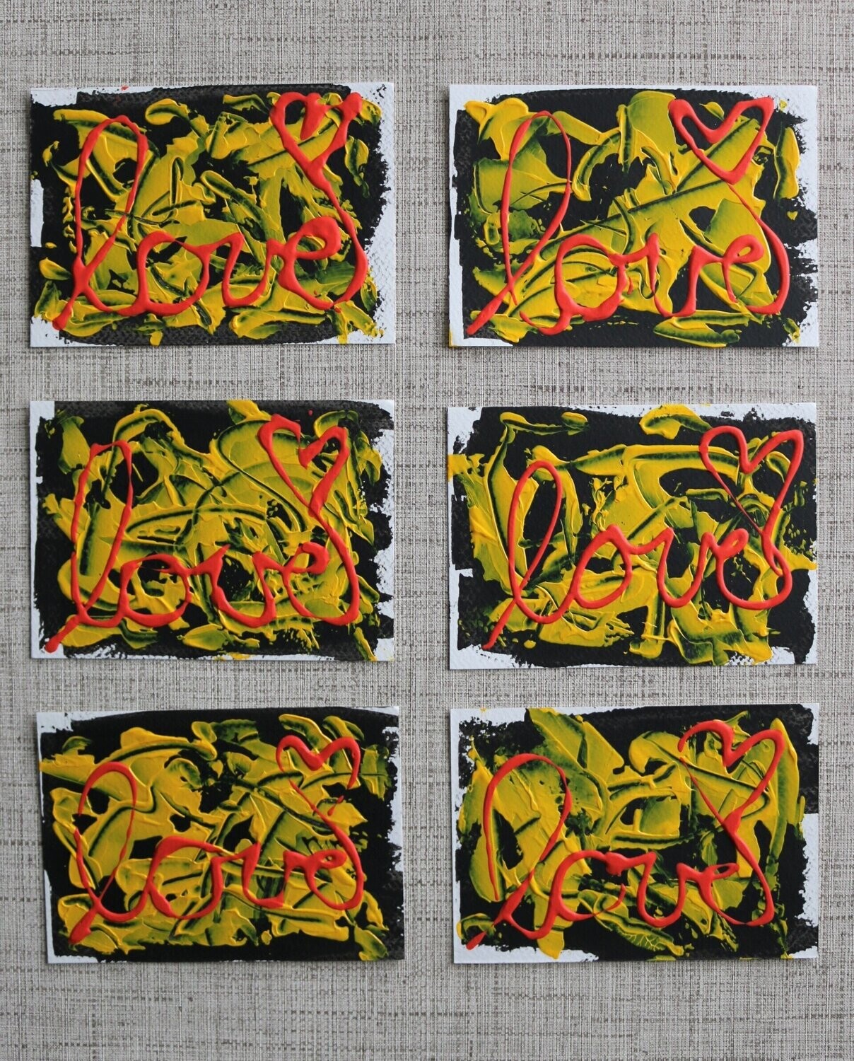 Set mit 6 Postkarten Nr. 7 LOVE