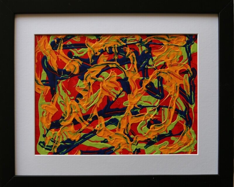 Action Nr 2 (20x24cm) incl Rahmung Action Nr 2 (20x24cm) incl Rahmung