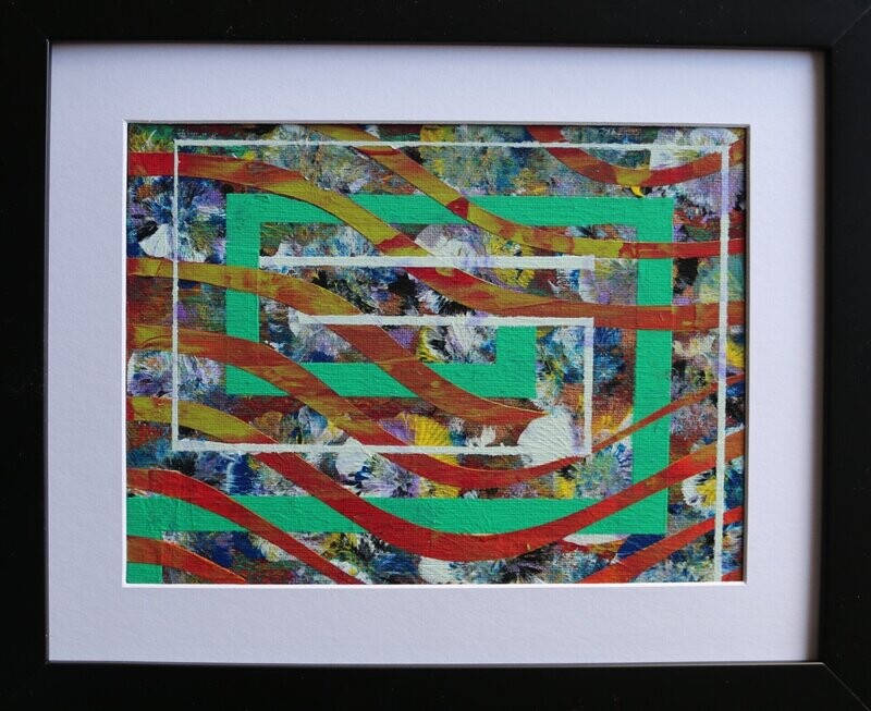 Geometrie Nr 3 (20x24cm) incl. Rahmung Geometrie Nr 3 (20x24cm) incl. Rahmung