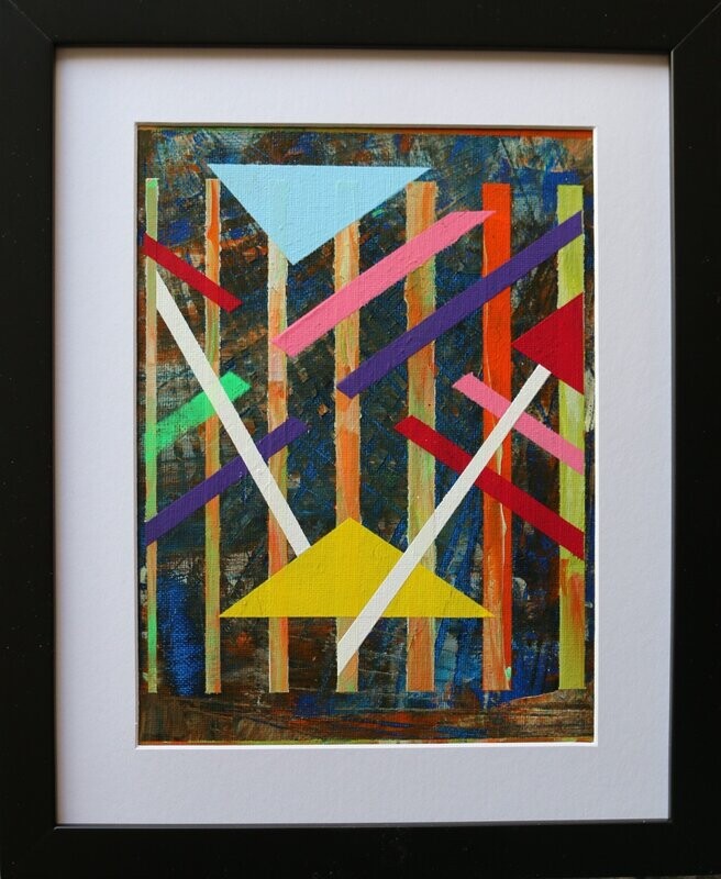 Geometrie Nr 4 (20x24cm) incl. Rahmung Geometrie Nr 4 (20x24cm) incl. Rahmung