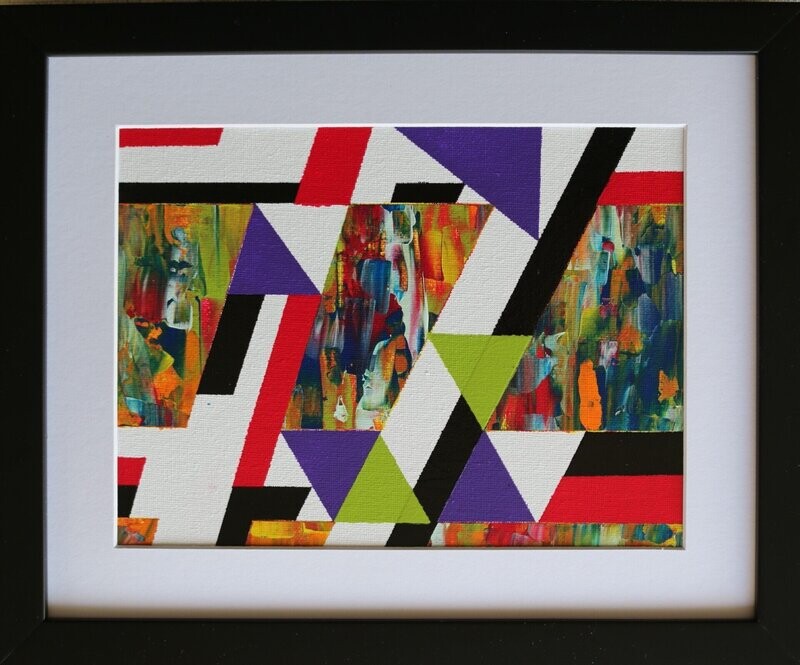 Geometrie Nr 5 (20x24cm) incl. Rahmung Geometrie Nr 5 (20x24cm) incl. Rahmung
