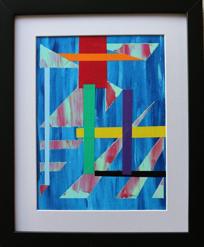Geometrie Nr 6 (20x24cm) incl. Rahmung Geometrie Nr 6 (20x24cm) incl. Rahmung
