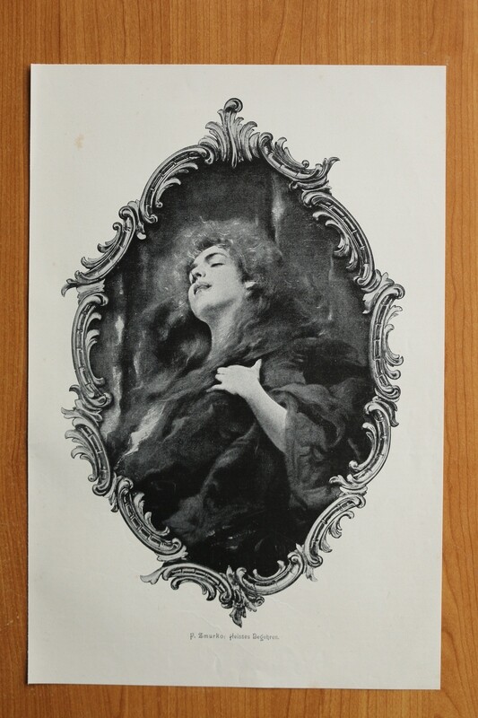 Kunst Druck nach F Zmurko 1890-1910 Heisses Begehren 25 x 37,5 cm Kunst Druck nach F Zmurko 1890-1910 Heisses Begehren 25 x 37,5 cm